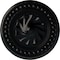 Ekena Millwork Foster Shell Ceiling Medallion (Fits Canopies up to 9 5/8"), Hand-Painted Jet Black, 15 3/4"OD x 2"P CM15FOBLF - alternate 1